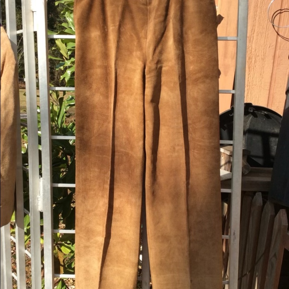 Vintage 1970s Anne Klein suede pantsuit